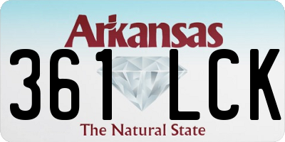 AR license plate 361LCK