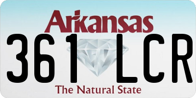 AR license plate 361LCR