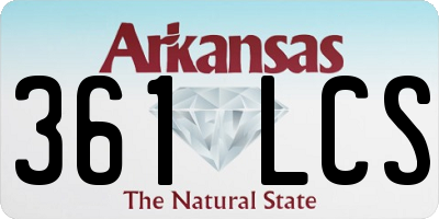 AR license plate 361LCS