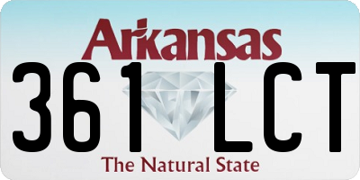 AR license plate 361LCT