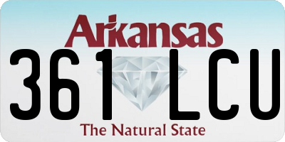 AR license plate 361LCU