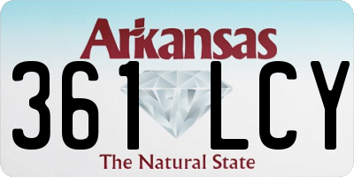 AR license plate 361LCY