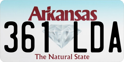 AR license plate 361LDA