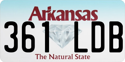 AR license plate 361LDB