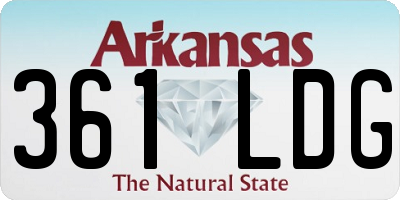 AR license plate 361LDG