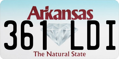AR license plate 361LDI