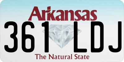 AR license plate 361LDJ