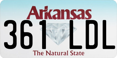 AR license plate 361LDL