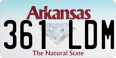 AR license plate 361LDM