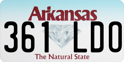 AR license plate 361LDO