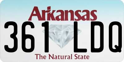 AR license plate 361LDQ