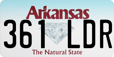AR license plate 361LDR
