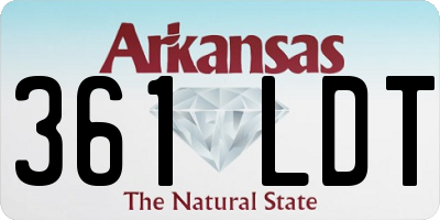 AR license plate 361LDT