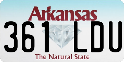 AR license plate 361LDU