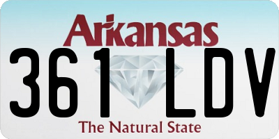 AR license plate 361LDV