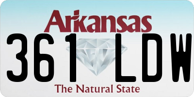 AR license plate 361LDW