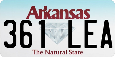 AR license plate 361LEA