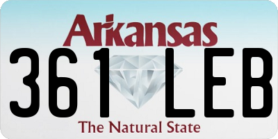 AR license plate 361LEB