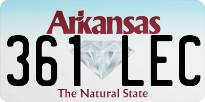 AR license plate 361LEC