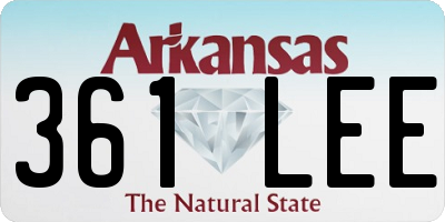 AR license plate 361LEE