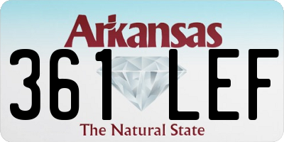 AR license plate 361LEF