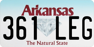AR license plate 361LEG