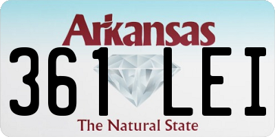 AR license plate 361LEI