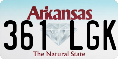 AR license plate 361LGK