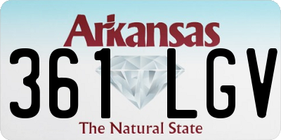 AR license plate 361LGV