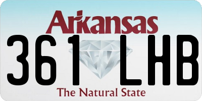 AR license plate 361LHB