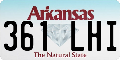 AR license plate 361LHI