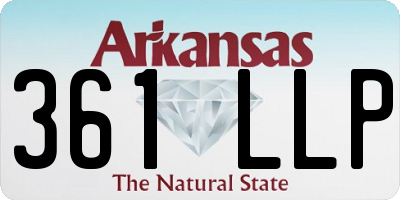 AR license plate 361LLP