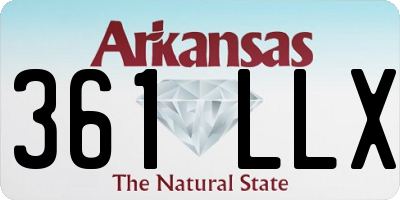 AR license plate 361LLX