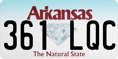 AR license plate 361LQC