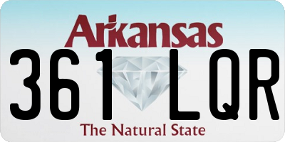 AR license plate 361LQR