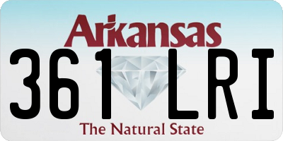 AR license plate 361LRI