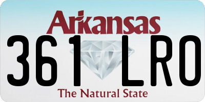 AR license plate 361LRO