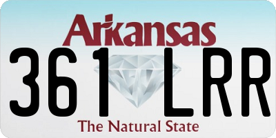 AR license plate 361LRR