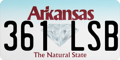 AR license plate 361LSB