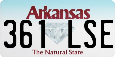 AR license plate 361LSE