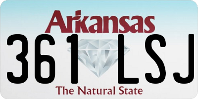 AR license plate 361LSJ