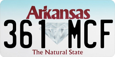 AR license plate 361MCF