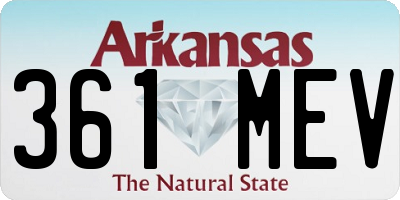 AR license plate 361MEV