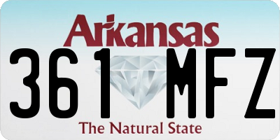 AR license plate 361MFZ
