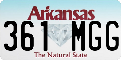 AR license plate 361MGG