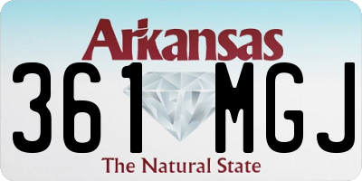 AR license plate 361MGJ