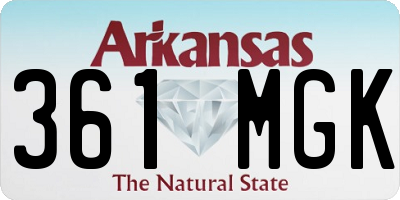 AR license plate 361MGK