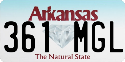 AR license plate 361MGL