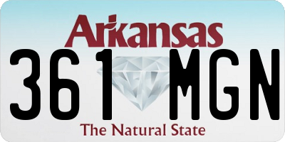 AR license plate 361MGN