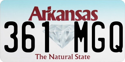 AR license plate 361MGQ
